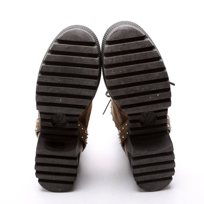 Louis-Vuitton Star Trail Ankle Boots Studded Size  Gray