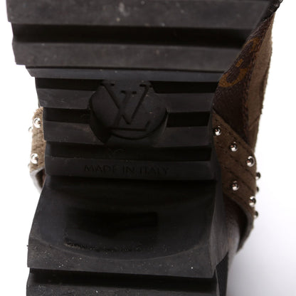 Louis-Vuitton Star Trail Ankle Boots Studded Size  Gray