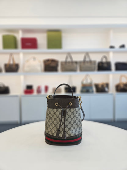 Gucci GG Logo Canvas Ophidia Bucket Bag 12345 138611918