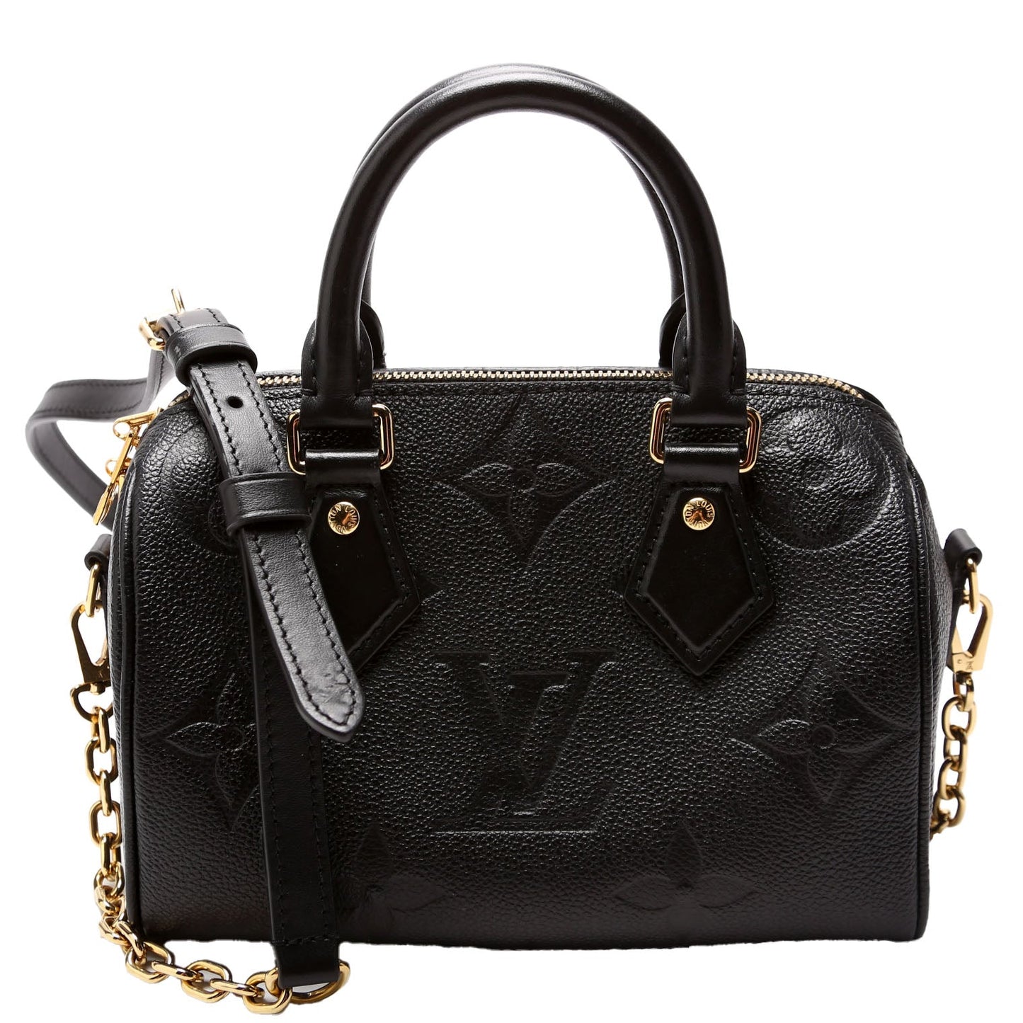 Louis-Vuitton Speedy  W/Strap Empreinte NM Black