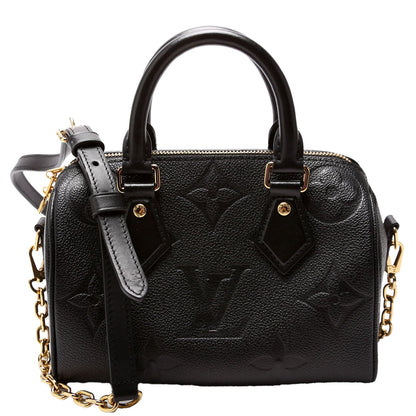 Louis-Vuitton Speedy  W/Strap Empreinte NM Black