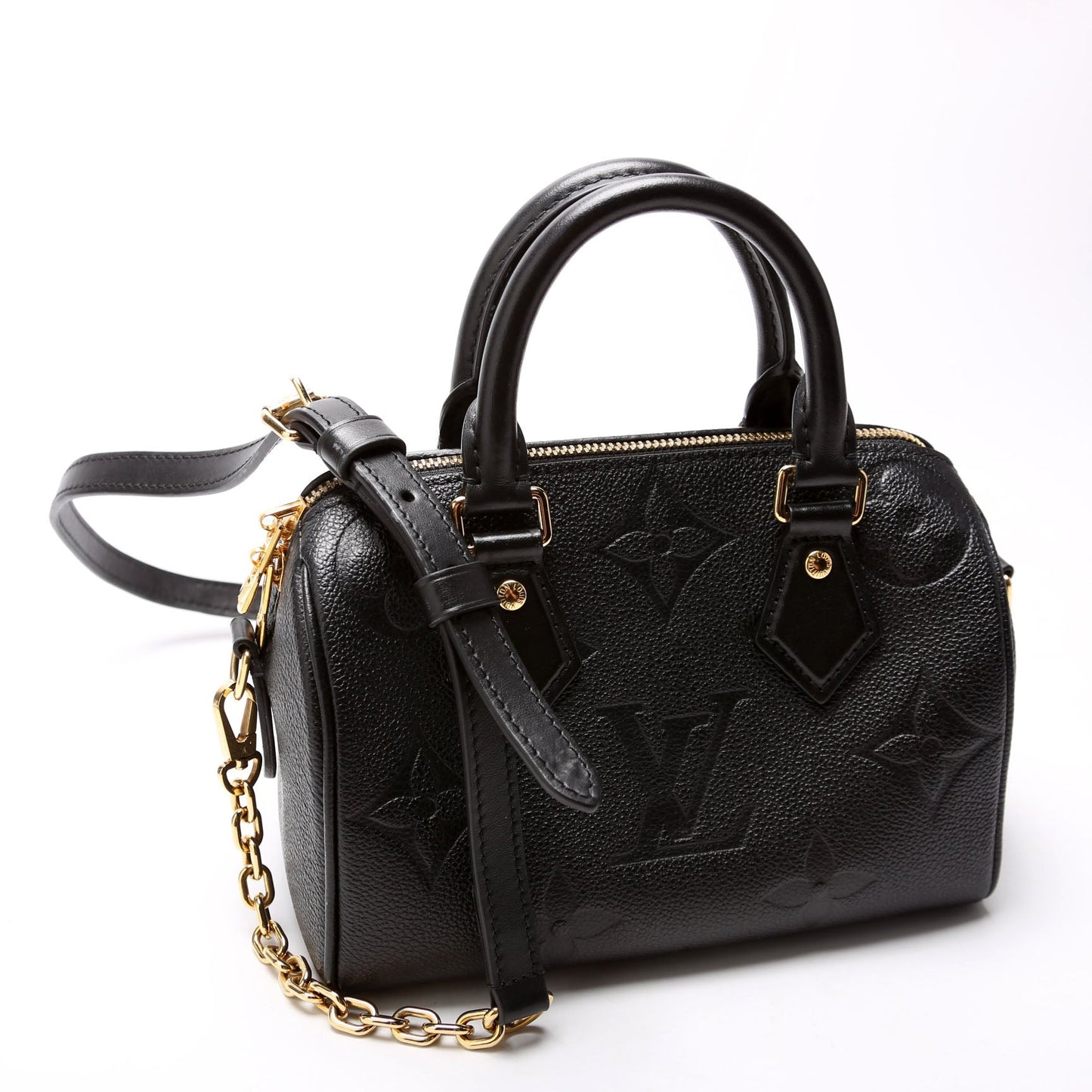 Louis-Vuitton Speedy  W/Strap Empreinte NM Black