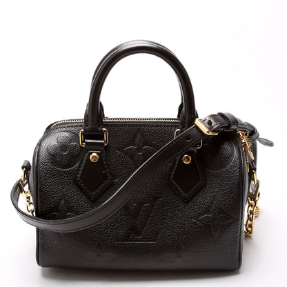 Louis-Vuitton Speedy  W/Strap Empreinte NM Black