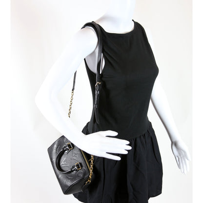 Louis-Vuitton Speedy  W/Strap Empreinte NM Black