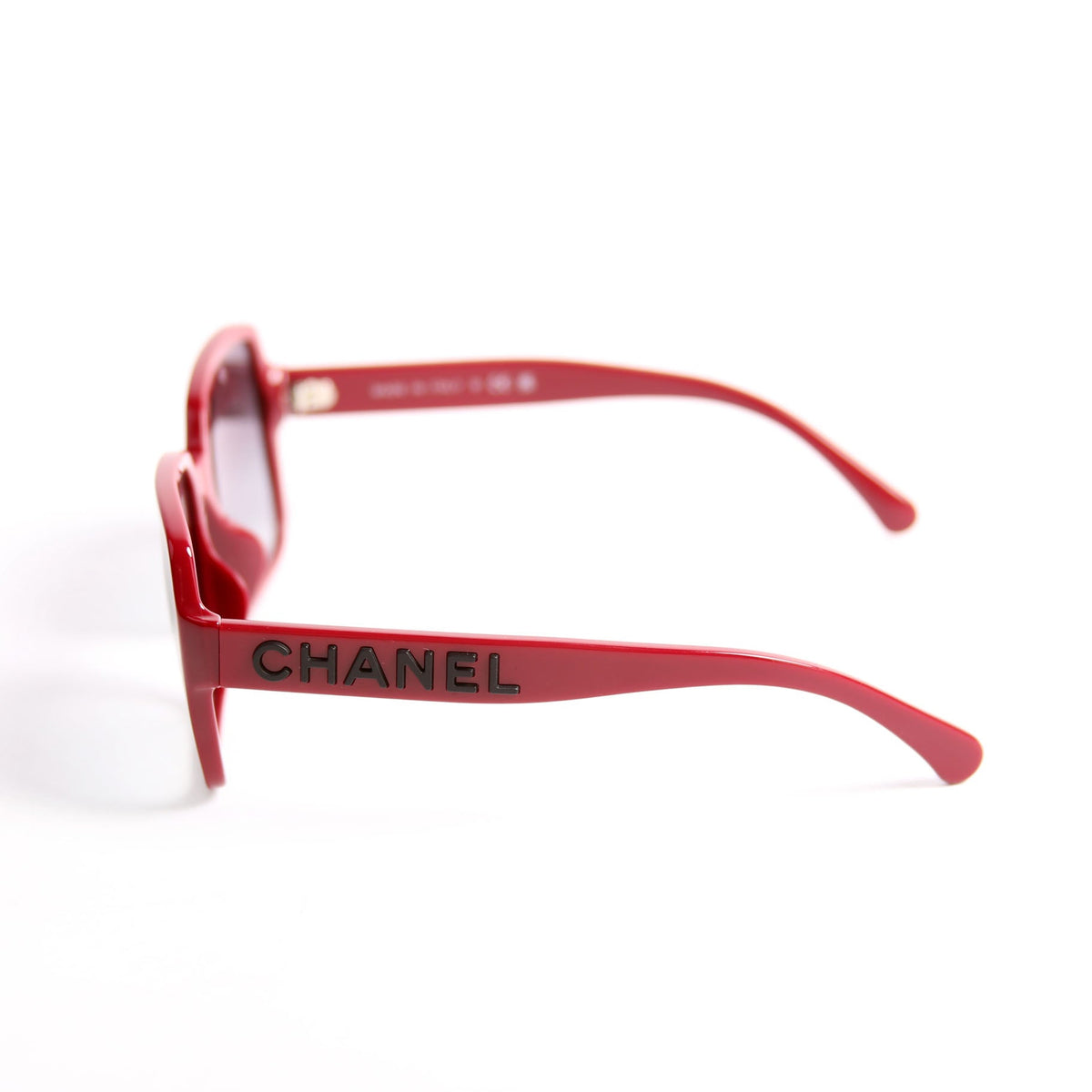 Chanel 5408-A Square Acetate Sunglasses Red