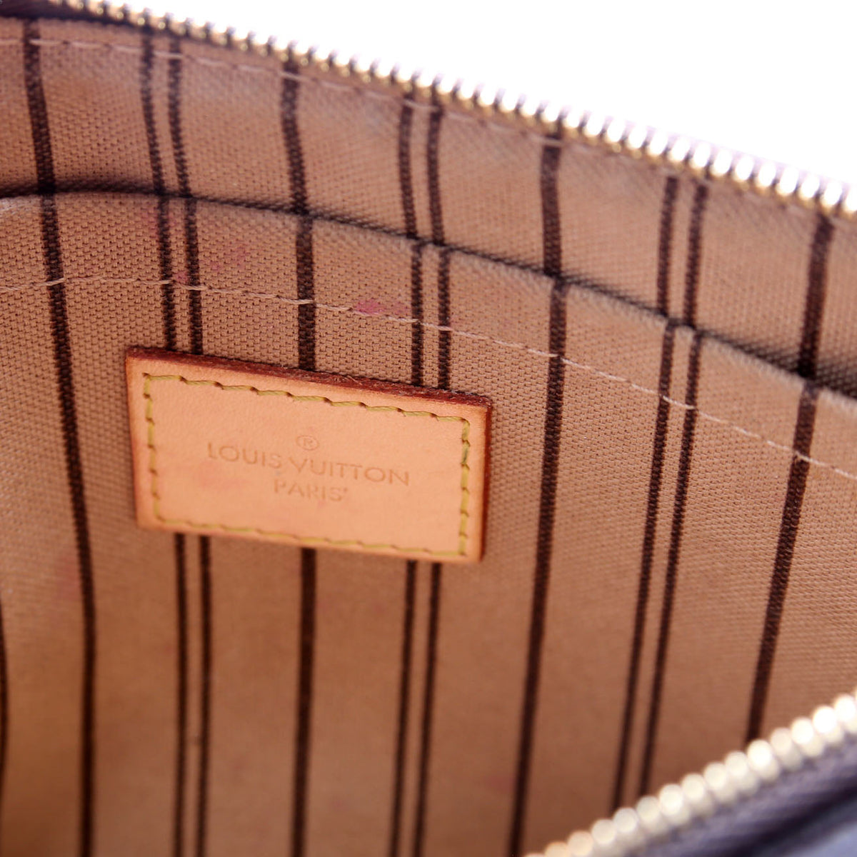Louis-Vuitton Pochette Only Monogram Neverfull Beige