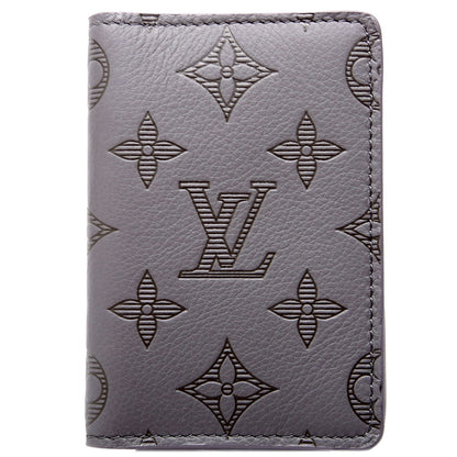 Louis-Vuitton Pocket Organizer Monogram Shadow Calfskin Gray