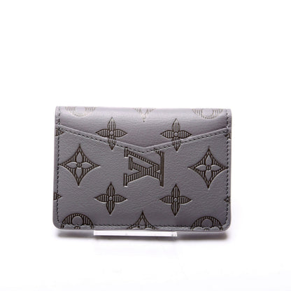 Louis-Vuitton Pocket Organizer Monogram Shadow Calfskin Gray