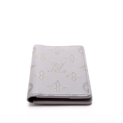 Louis-Vuitton Pocket Organizer Monogram Shadow Calfskin Gray