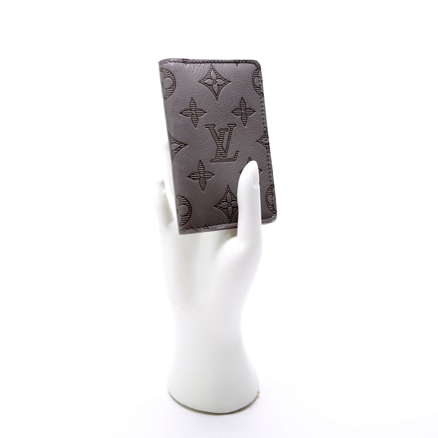 Louis-Vuitton Pocket Organizer Monogram Shadow Calfskin Gray