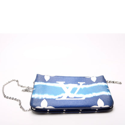Louis-Vuitton Double Zip Pochette Escale Blue
