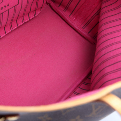 Louis-Vuitton Neverfull With Wallet MM Monogram Pink