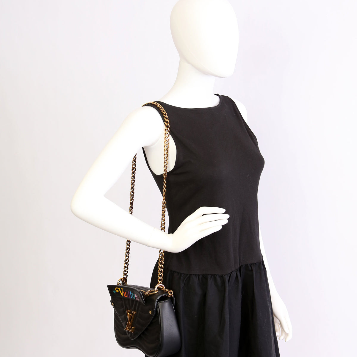 Louis-Vuitton New Wave Chain MM Black