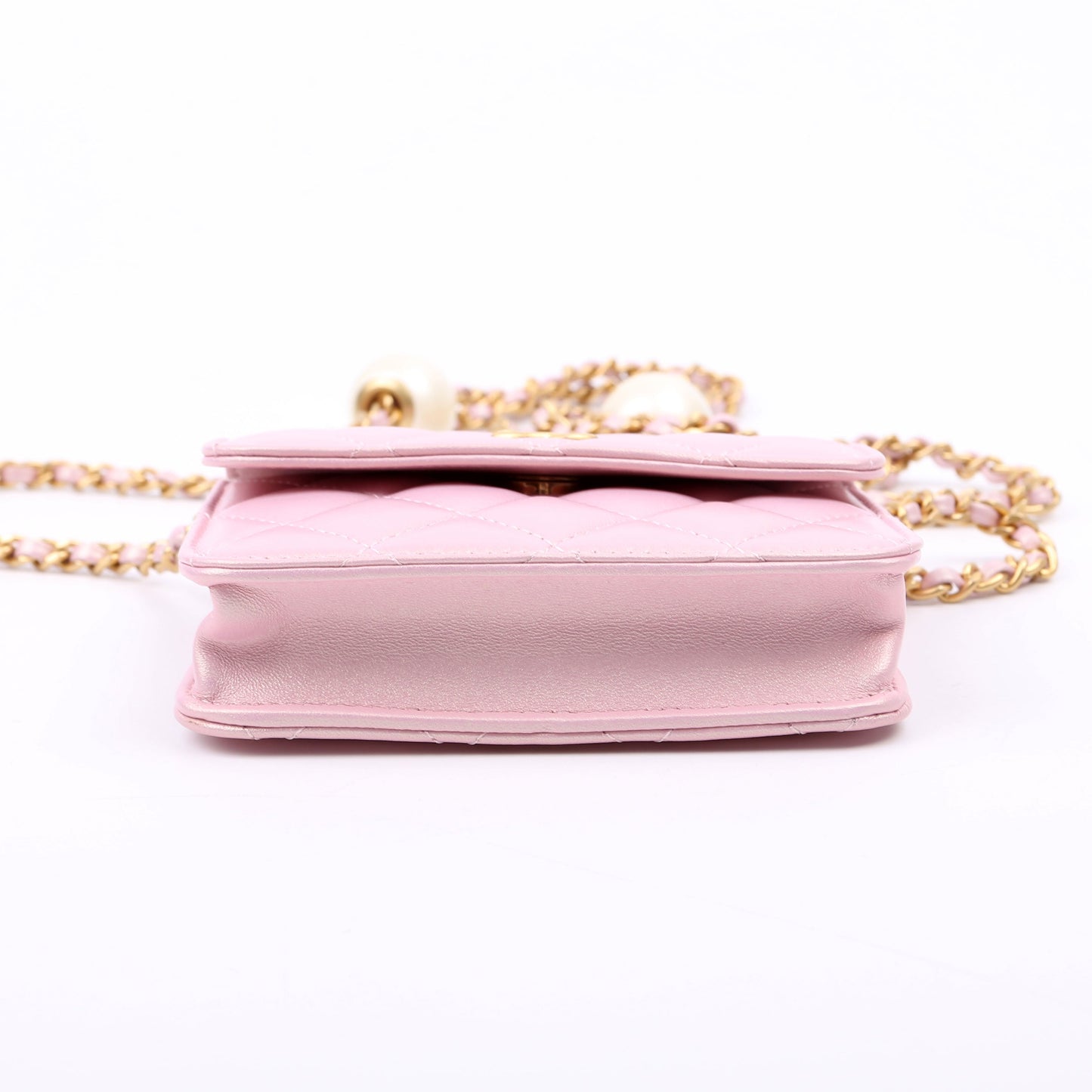 Chanel Clutch With Chain Pearly Lambskin Pink