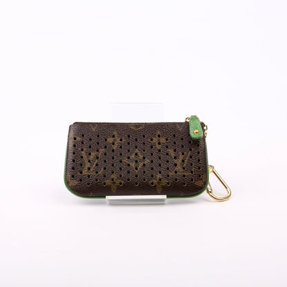 Louis-Vuitton Pochette Cles Monogram Perforated Green