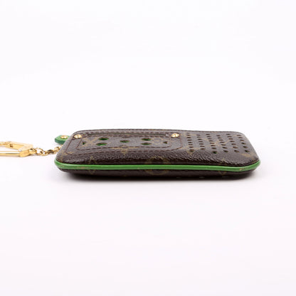 Louis-Vuitton Pochette Cles Monogram Perforated Green