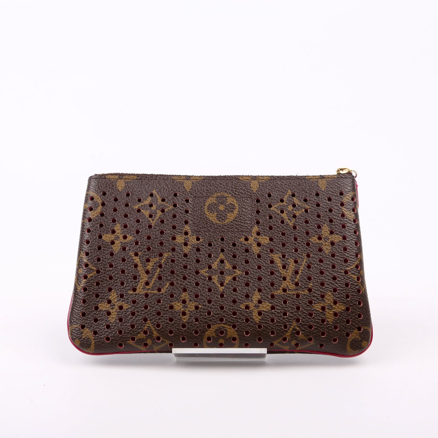 Louis-Vuitton Pochette Plat Monogram Perforated Pink