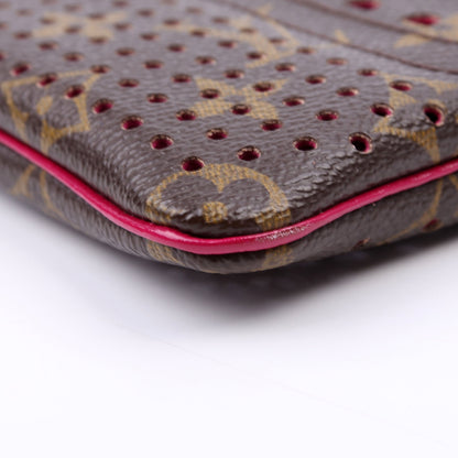 Louis-Vuitton Pochette Plat Monogram Perforated Pink