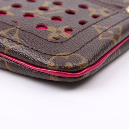 Louis-Vuitton Pochette Plat Monogram Perforated Pink