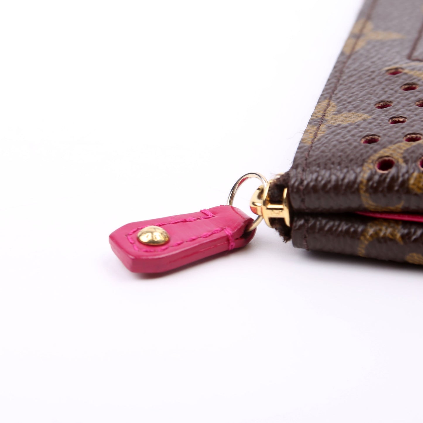 Louis-Vuitton Pochette Plat Monogram Perforated Pink