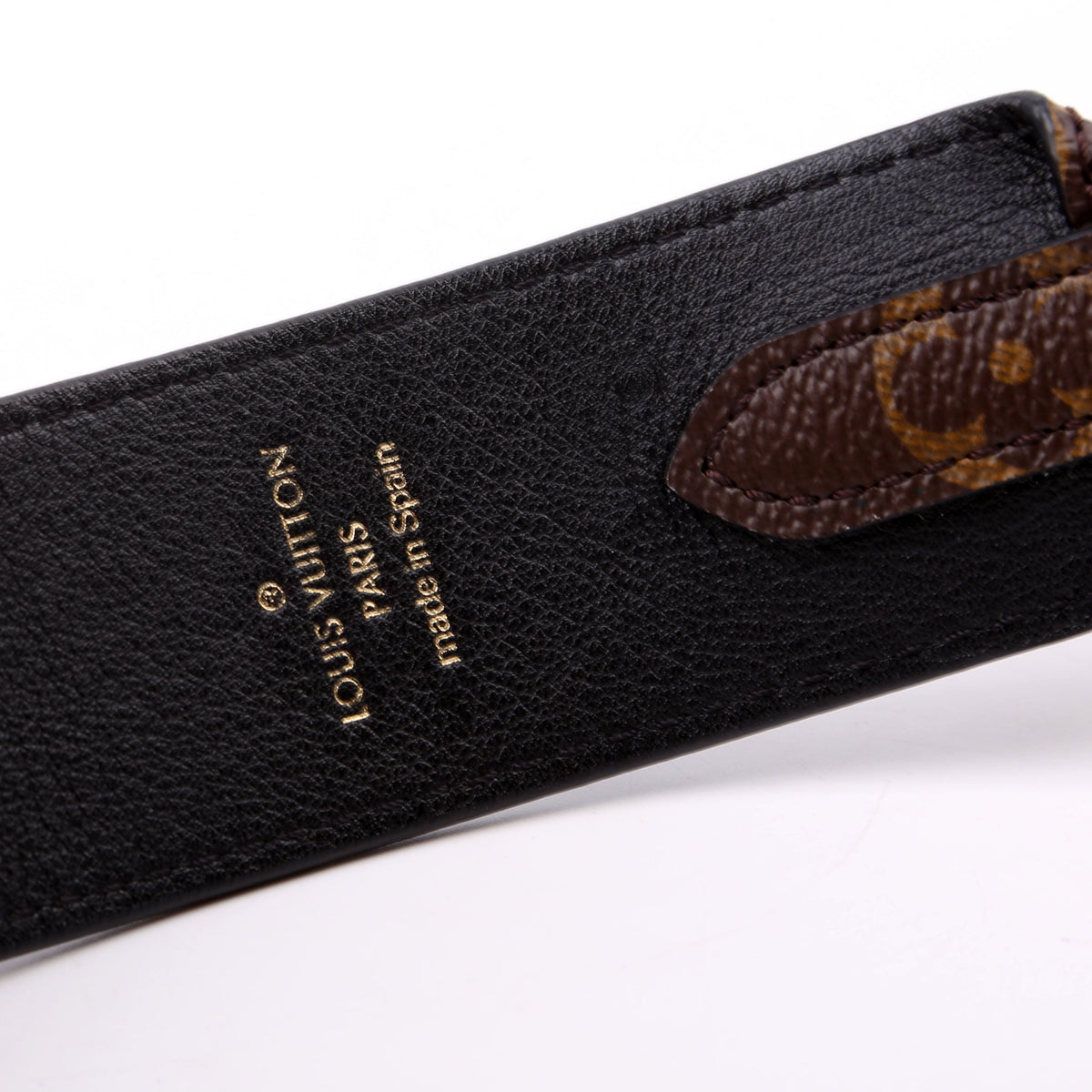 Louis-Vuitton Bandouliere Monogram/Leather Strap Black