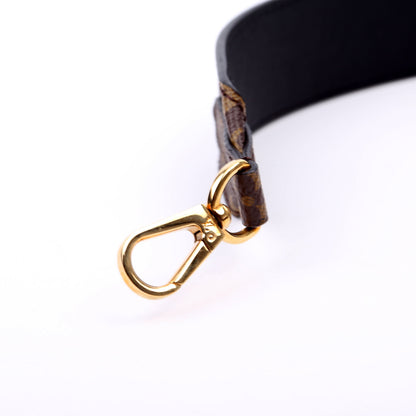 Louis-Vuitton Bandouliere Monogram/Leather Strap Black