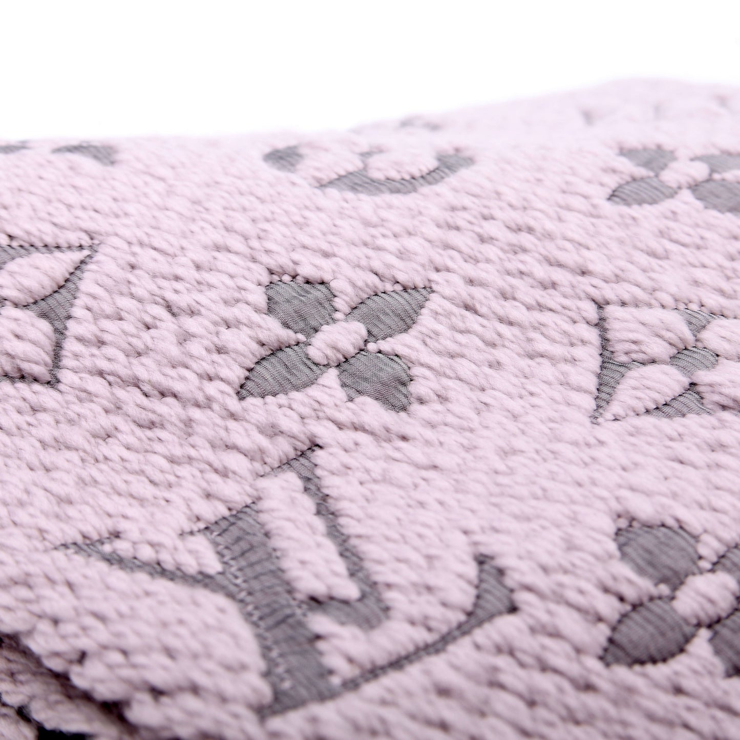 Louis-Vuitton Logomania Wool/Silk Scarf Purple