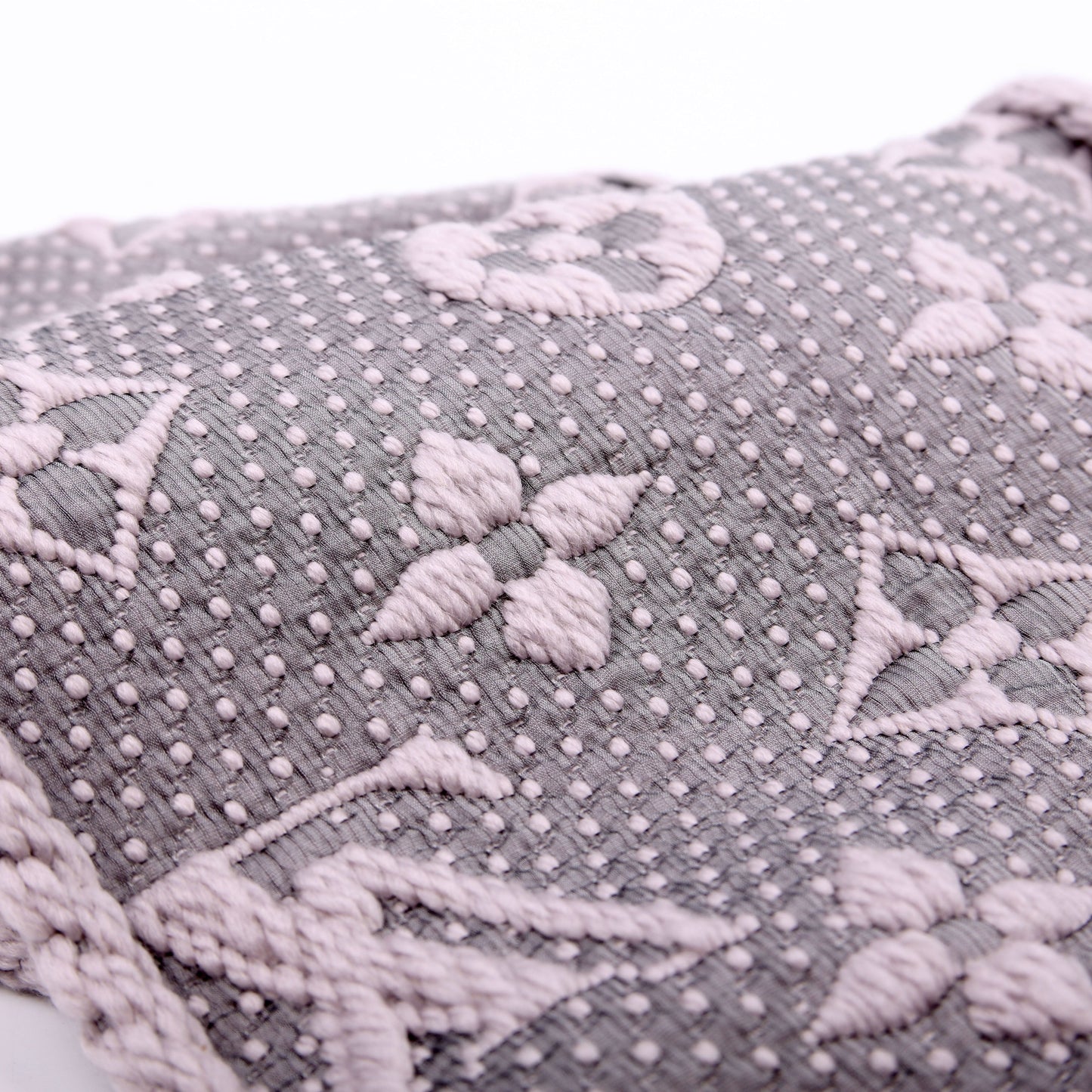 Louis-Vuitton Logomania Wool/Silk Scarf Purple