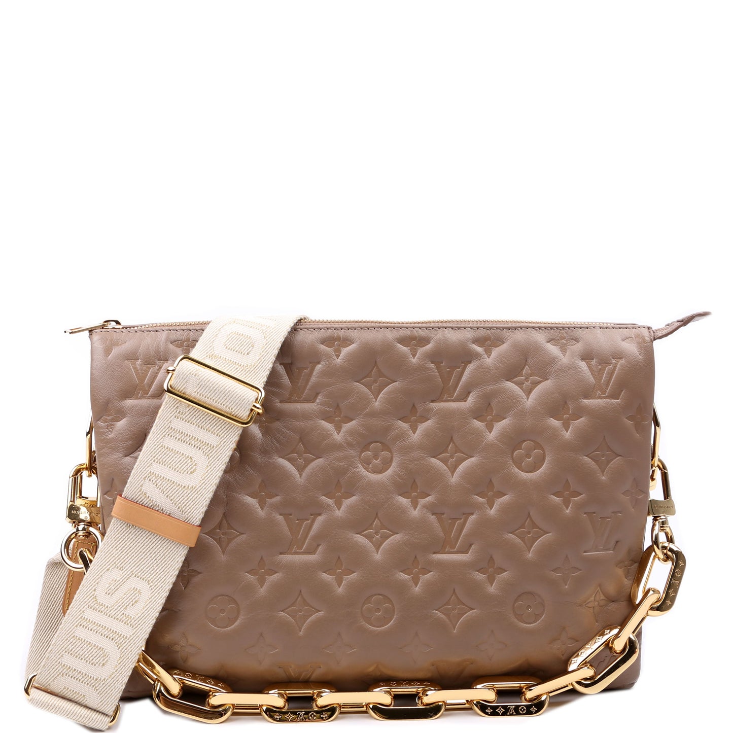 Louis-Vuitton Coussin MM Lambskin Taupe