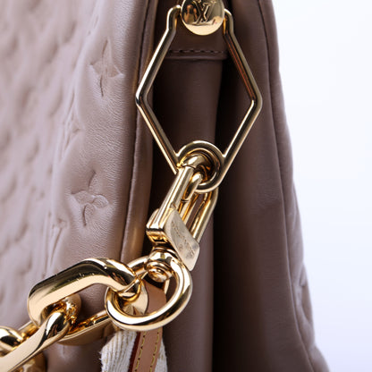 Louis-Vuitton Coussin MM Lambskin Taupe