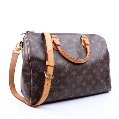 Louis-Vuitton Speedy  W/ Strap Monogram