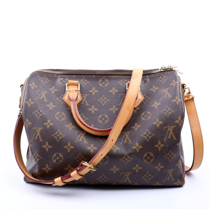 Louis-Vuitton Speedy  W/ Strap Monogram