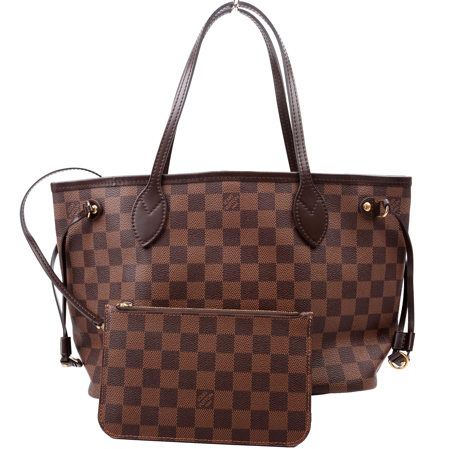 Louis-Vuitton Neverfull With Wallet PM Damier Ebene Red