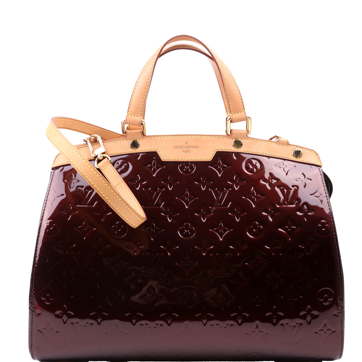 Louis-Vuitton Brea GM Vernis Burgundy