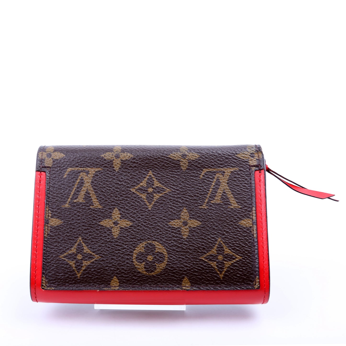 Louis-Vuitton Flore Compact Wallet Monogram Red