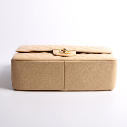 Chanel Classic Flap Jumbo Caviar 17-20M Nude
