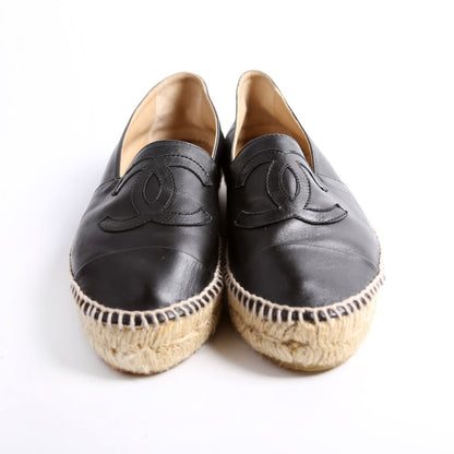 Chanel CC Espadrilles Size 37 Black