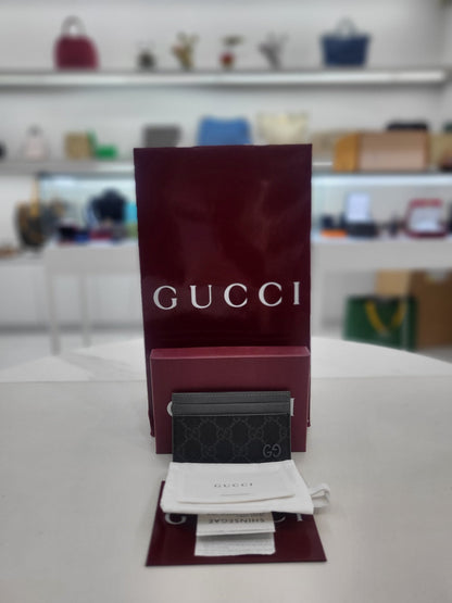 Gucci GG Supreme Coated Canvas Pebble Grain Card Holder 768248 140894711