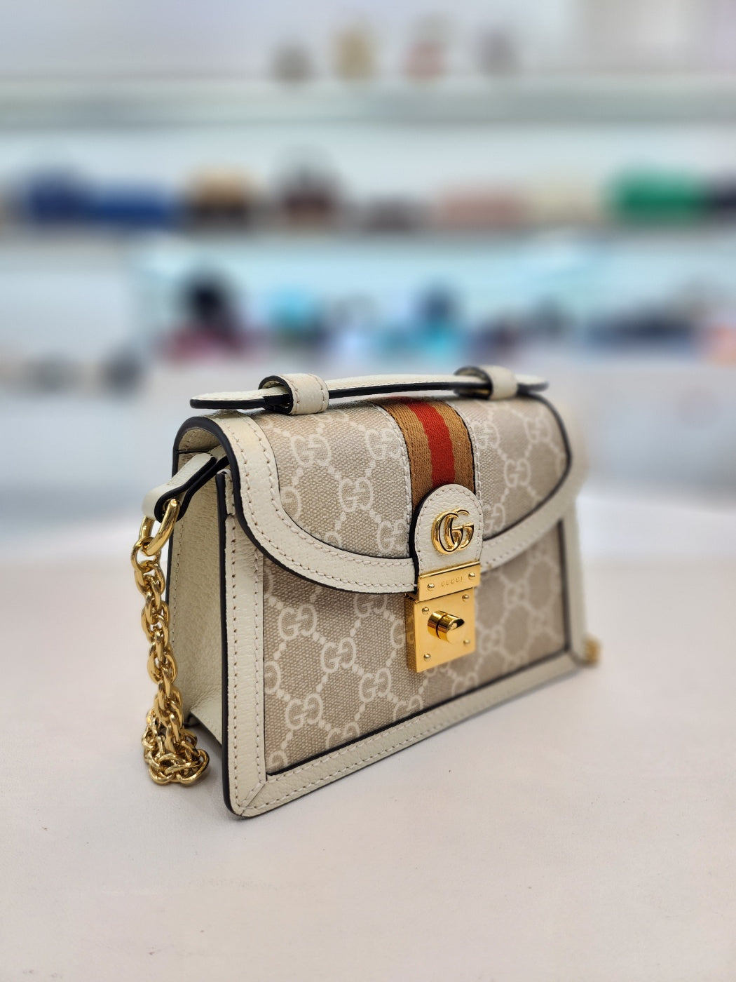 Gucci Ophidia GG Mini Top Handle Crossbody 696180 142453485