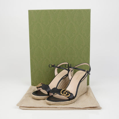 Gucci GG Marmont Espadrille Wedge Heel 38 142533555