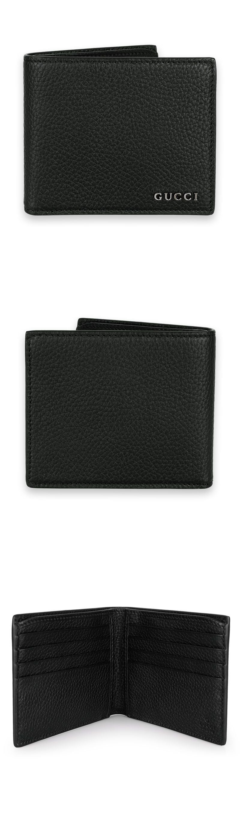 Gucci Men's Lettering Logo Leather Wallet (Black) 771148 AABXM 1000 142703704