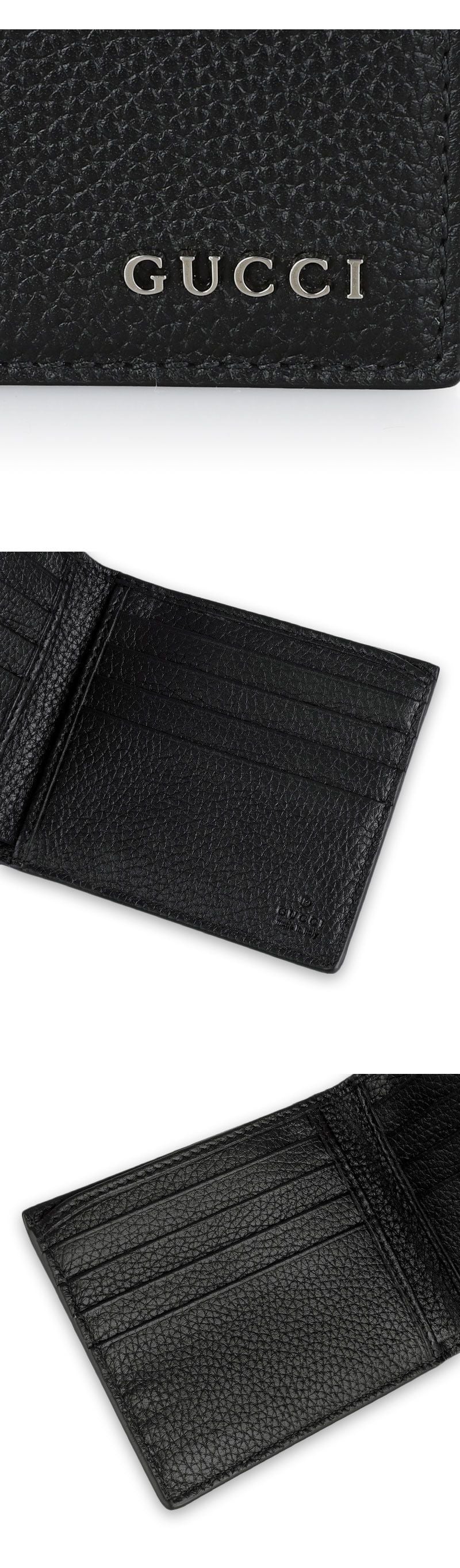 Gucci Men's Lettering Logo Leather Wallet (Black) 771148 AABXM 1000 142703704