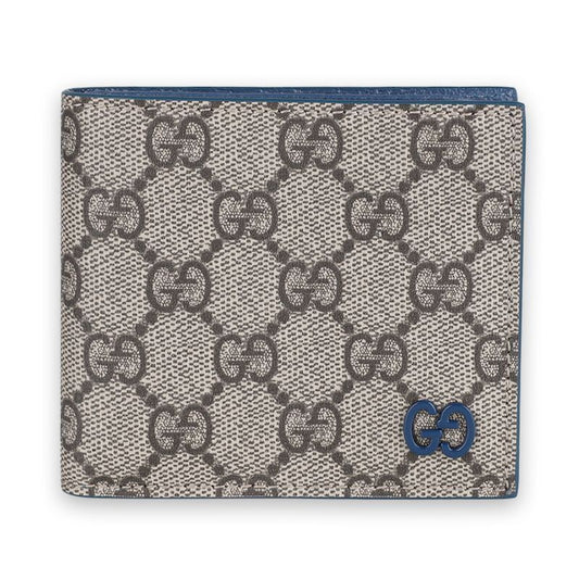 Gucci Men's GG Monogram Leather Two-Tone Wallet (Beige/Blue) stamp: 768243 FACQC 9441 142757068
