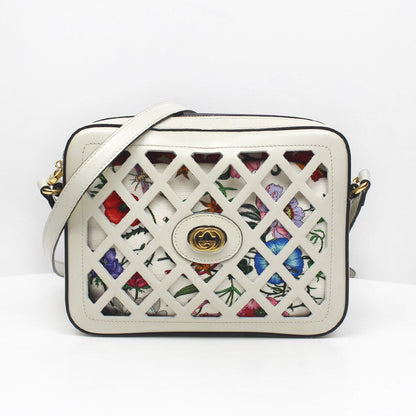 Gucci Cutout Floral Leather Small Crossbody Bag 550132 142775036