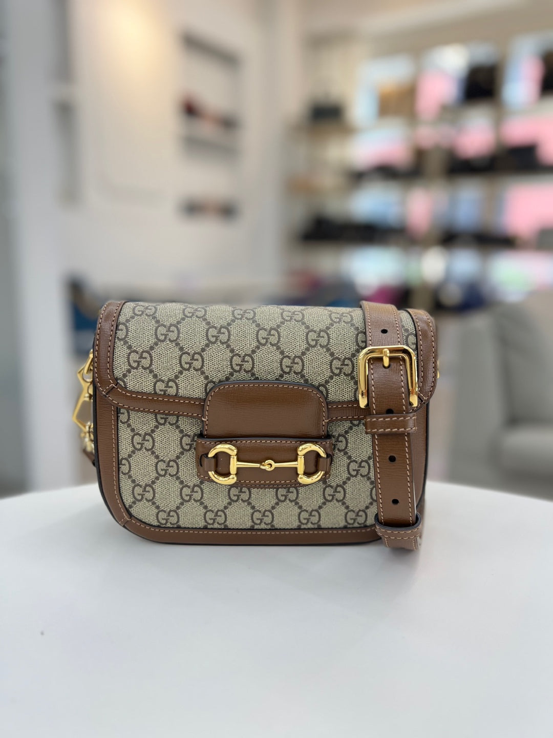 Gucci Horsebit 1955 Leather Small Shoulder Crossbody Bag 658574 142840307