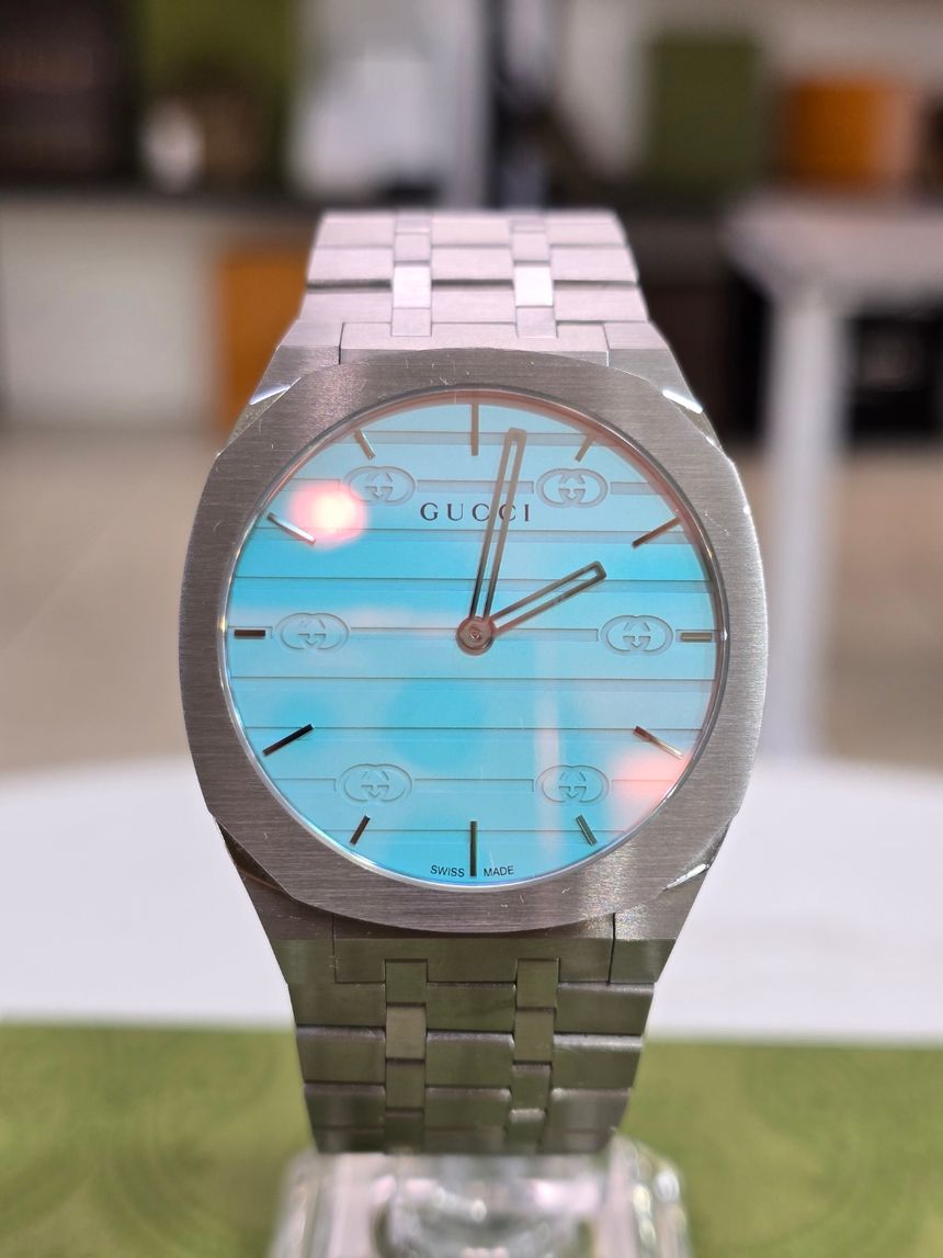 Gucci 25H Couple Watch 38mm Ocean Blue YA163409 142866267