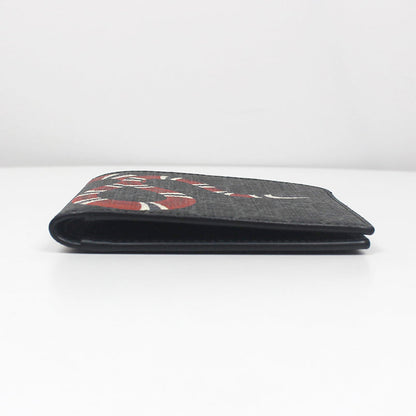 Gucci Kingsnake Print Bi-fold Wallet Black 451268 142909137