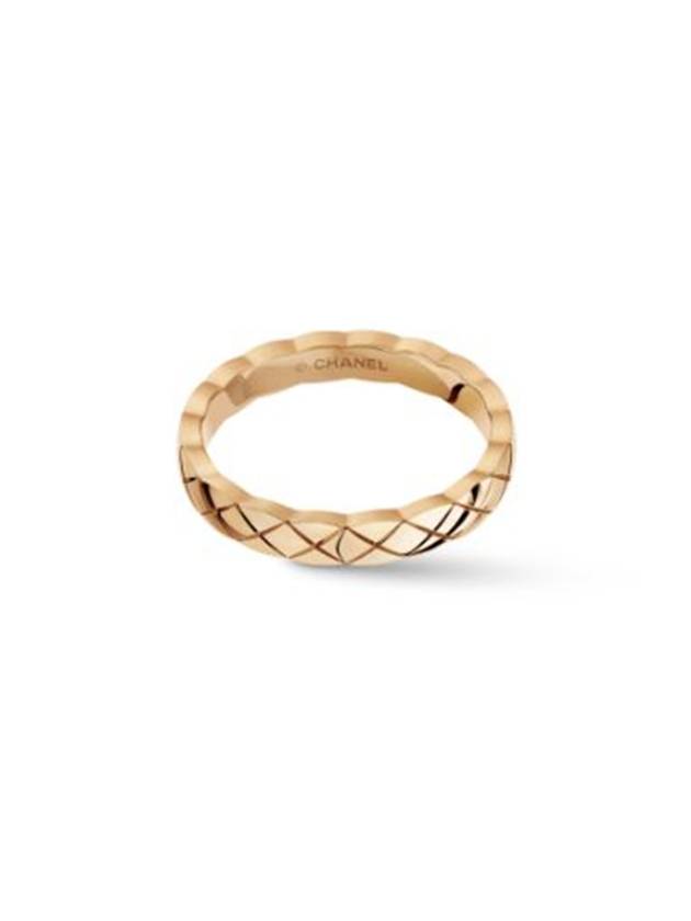 Coco Crush Quilted Motif Mini Ring Gold Chanel