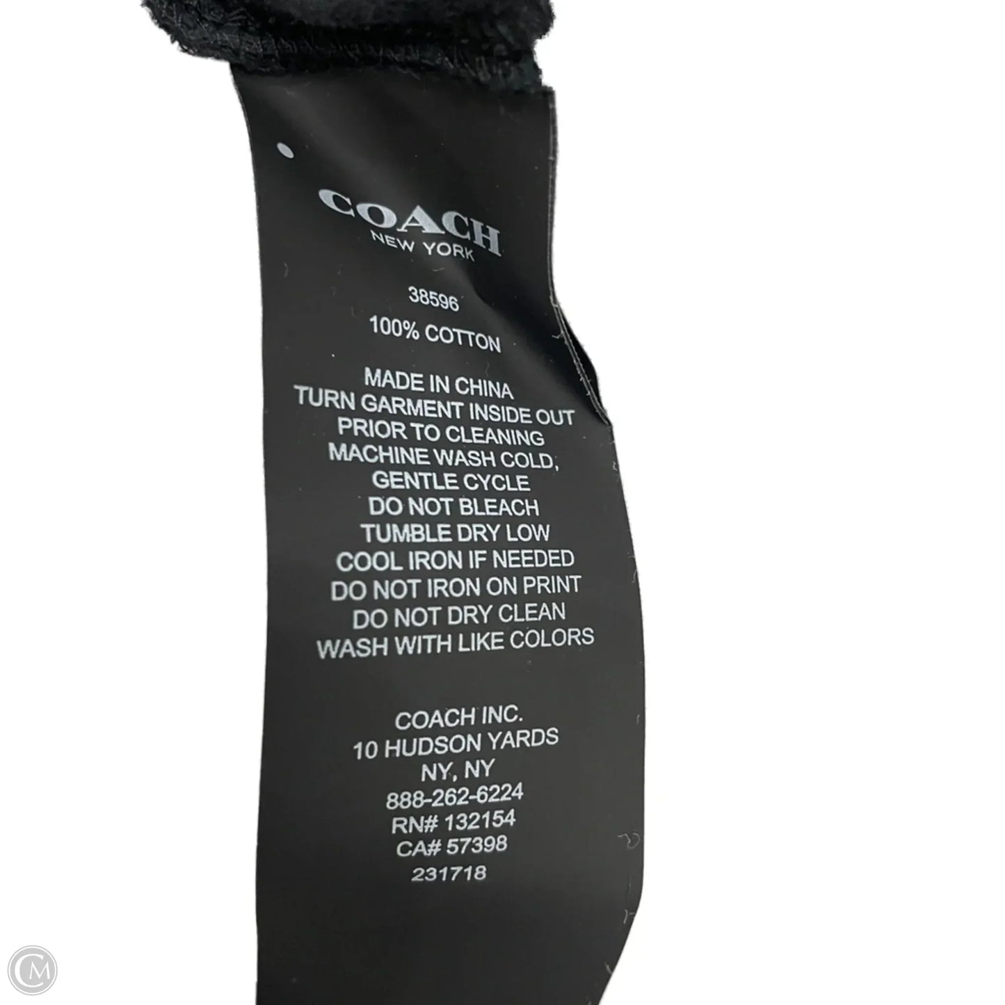 Top Short Sleeve Designer By Coach In Black, Size: Xs