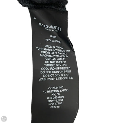 Top Short Sleeve Designer By Coach In Black, Size: Xs